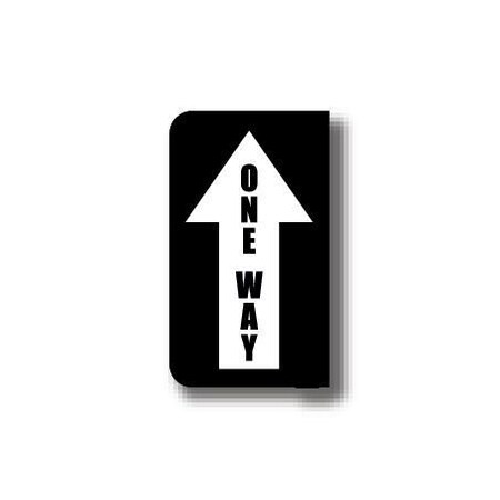 Ergomat 7in x 12in HALF SIGNS - One Way Right DSV-SIGN 84 #0597RIGHT -UEN